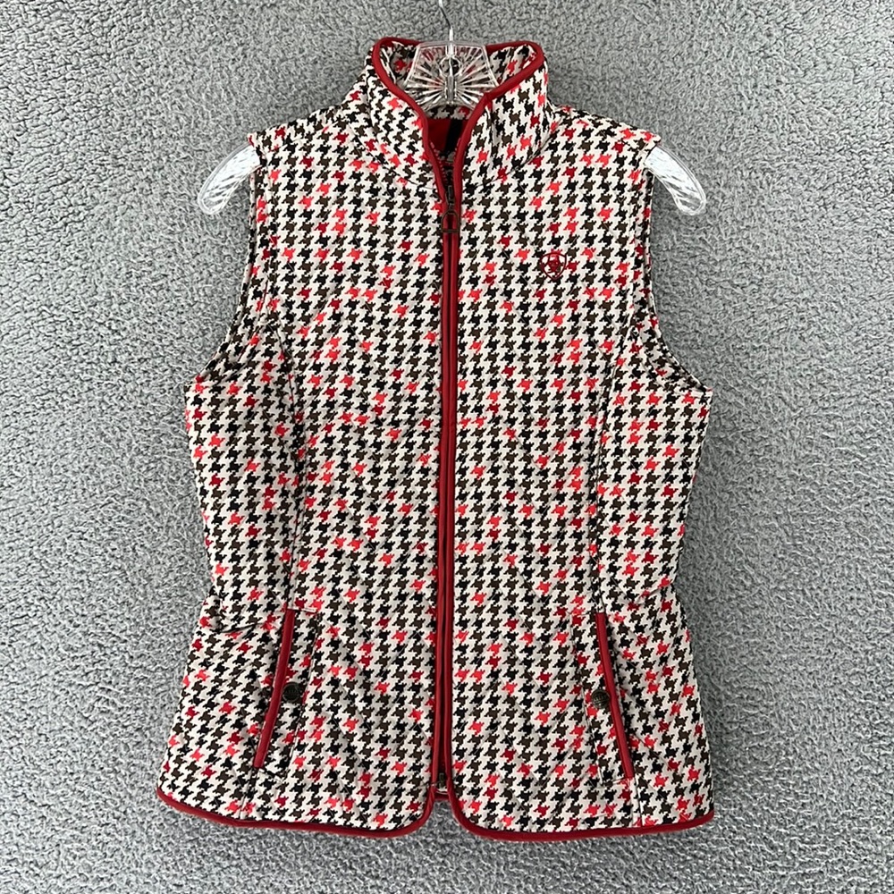 Ariat Puffer Vest Womens Small‎ Petite Geometrical Pattern Winter Snow Wear